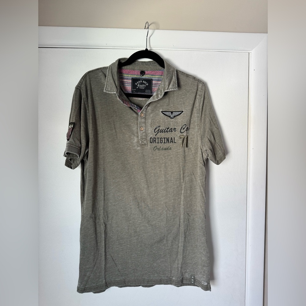 Hard Rock Guitar Company Men’s Embroidered Polo